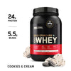 Optimum Nutrition (ON) Gold Standard 100% Whey Protein Powder - 2 lbs, 909 g (Cookies &amp; Cream)